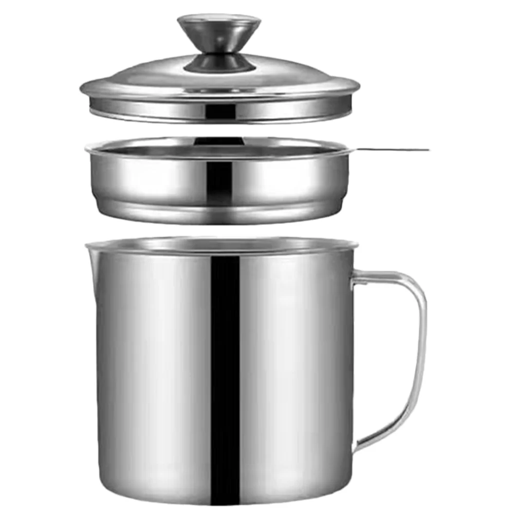 Сепаратор бульев масла фильтр-кастрюля из нержавеющей стали оливковый бекон