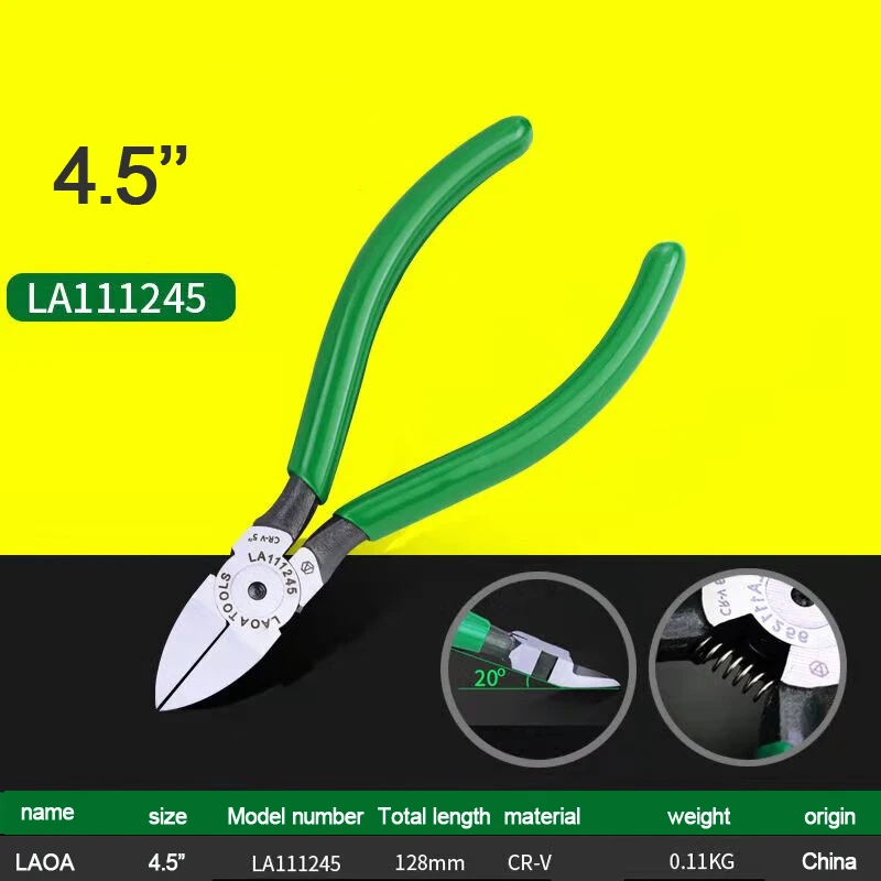 

Пластиковые щипцы LAOA CR-V 4,5/5/6/7 дюймов, кусачки для электрических кабелей, диагональные плоскогубцы для ювелирных изделий