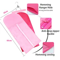 Black Pink Purple White Wig Bag With Hanger Hair Packaging Carrier Case For Salon Store Hair Extension Storage For Hair Pieces