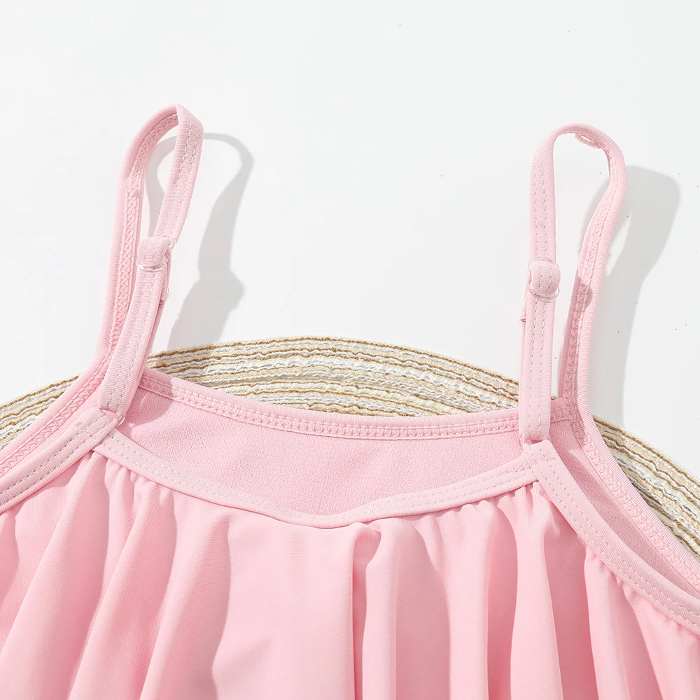 Купальник-бикини для девочек с тропическим цветочным принтом детский купальник