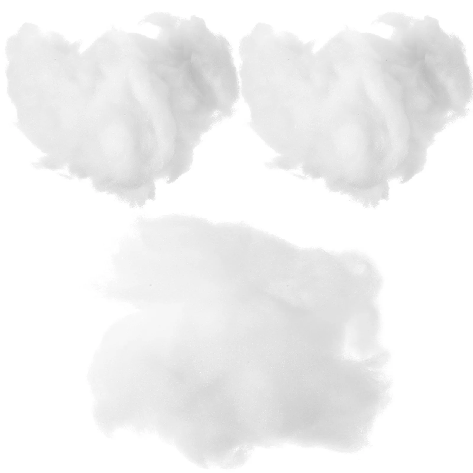 

3 Pcs Fake Snow Simulation Cotton Christmas Decor Pp Decorations for Home DIY Artificial Crafts
