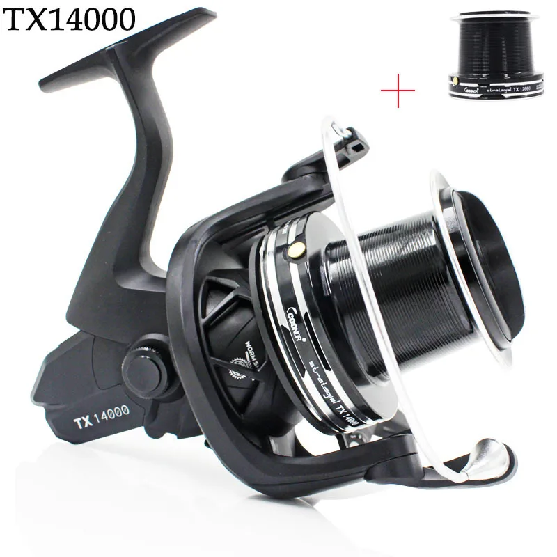 WOEN sea fishing Spinning Reels TX14000 All Metal Double Wire Cup seawater proof Distant Wheel Braking force 25kg