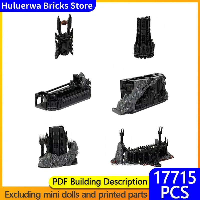 Кольца модель фильма MOC строительные кирпичи средневековый темный замок