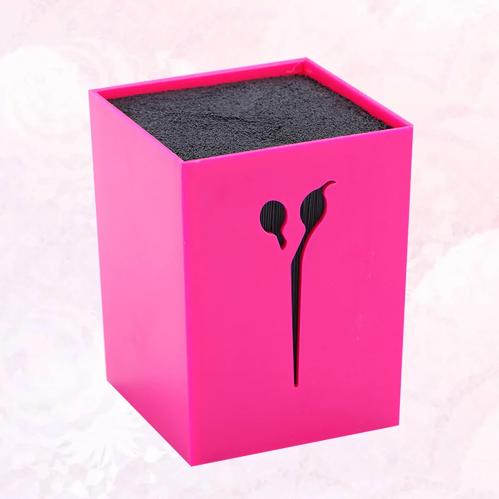 

Eco-friendly Slots Scissors Holder Hair Clips Storage Box Hairdressing Tools Organizer for Home Salon (Rosy)