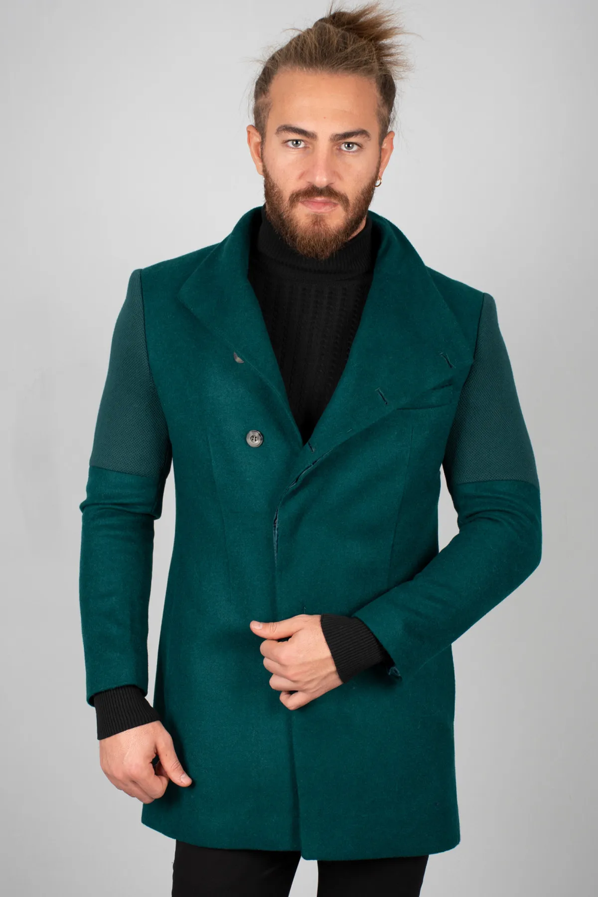 DeepSEA double breasted collar Slim Fit cachet coat 2002147