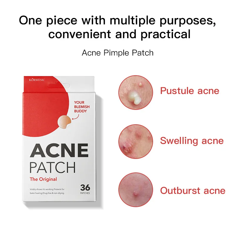 

36 Patches/Box Hydrocolloid Acne Pimple Patch for Covering Zits and Blemishes, Spot Stickers for Face Skin Care Tool