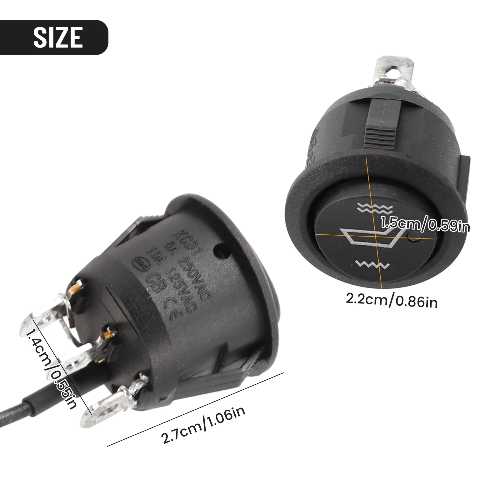 Надежный переключатель обогрева автомобильного сиденья 3-контактный круглый