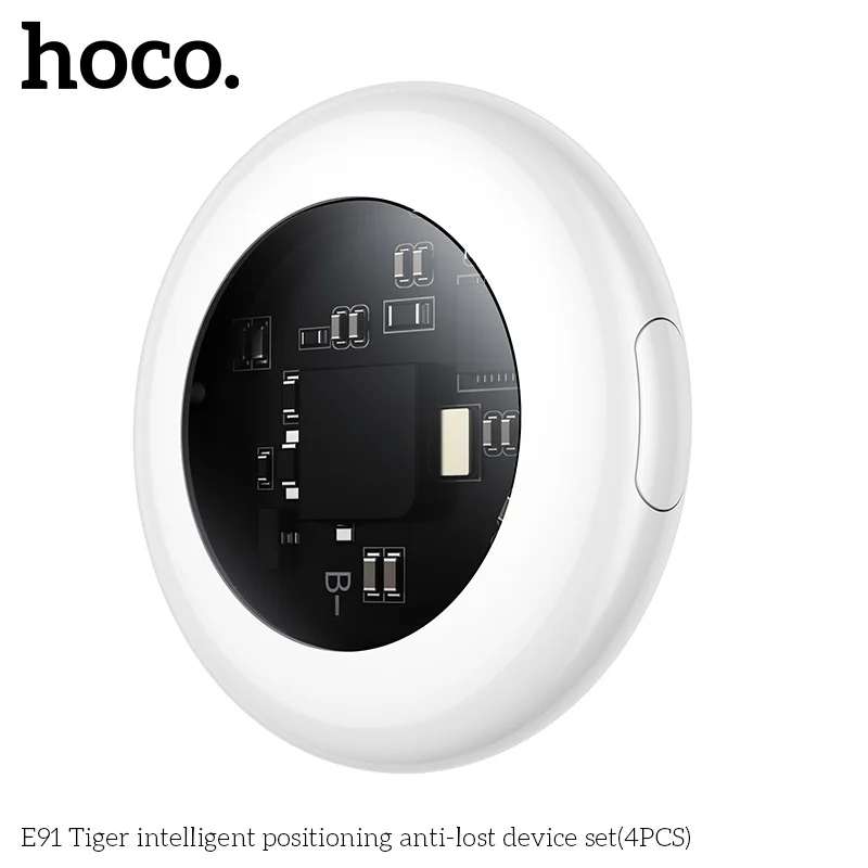 Фото HOCO, 4 упаковки, анти-потерянные устройства, Airtags для системы Apple IOS, GPS-локатор, кошелек, брелок для автомобилей, домашних животных, фурнитура с защитными чехлами №5