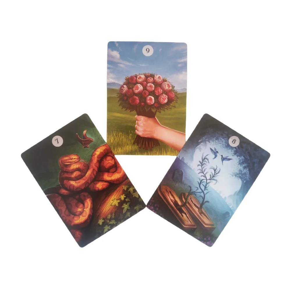 Травы и растения карточки Lenormand с изображением ораклов 36 шт. яркими цветами