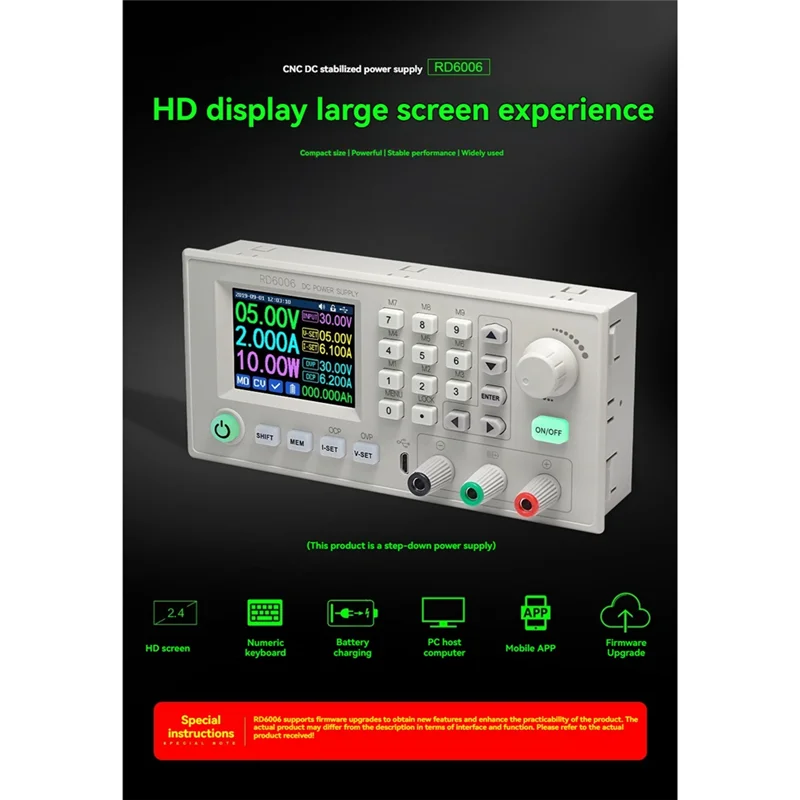 Фото SQPP-RD6006W Источник питания с цифровым управлением, понижающий преобразователь 60 В, 6 А, понижающий источник постоянного тока, регулируемый модуль №2