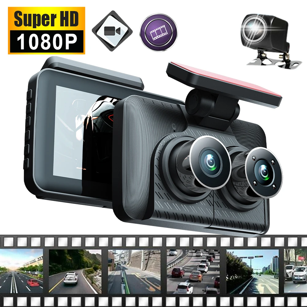 

Видеорегистратор 1080P с Wi-Fi, 3 камеры, 4 дюйма, G-сенсор, ночное видение