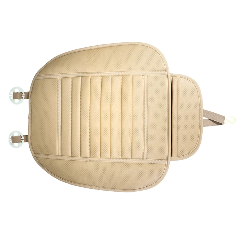 

1Pc Universal Car Seat Cover Non-slip PU Auto Protector Seat Support Case Waterproof Front Seat Cover (Beige)