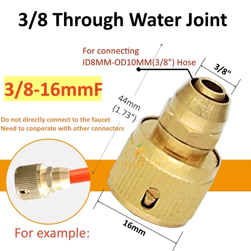 

Латунный фитинг для шланга 1/2", 5/8", 3/4", 1"