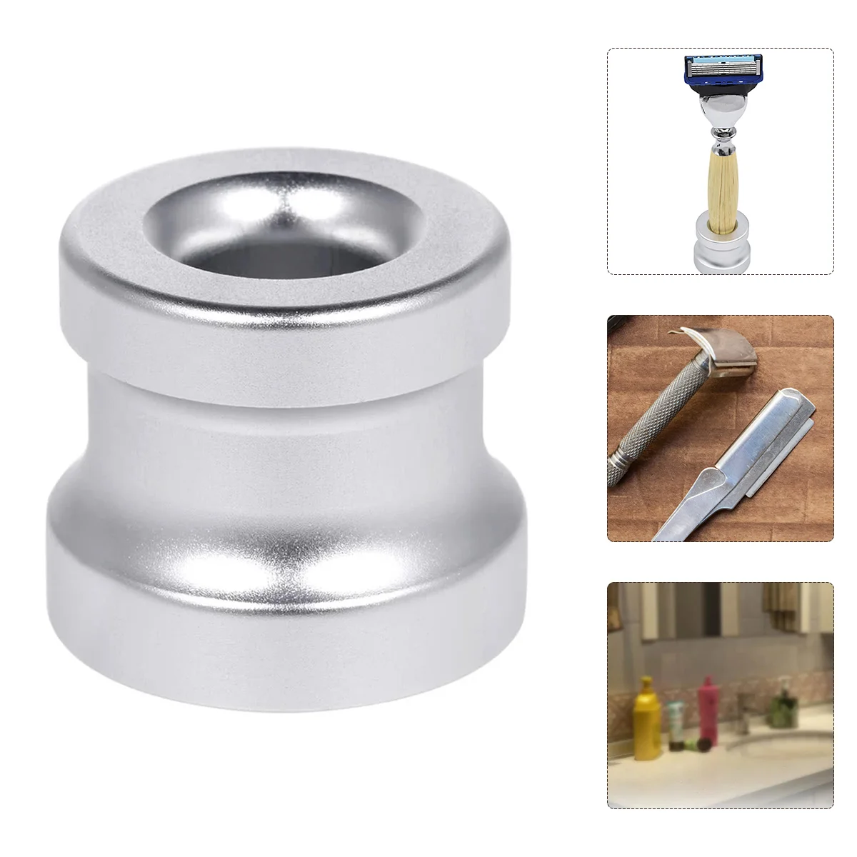 

Razor Stand Shaving Razor Holder Aluminum Alloy Razor Rack Razor Organizer