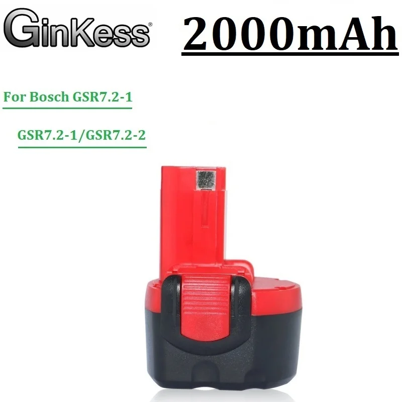 

100% New 7.2V NI-MH 2.0Ah Replacement Battery For Bosch 2 607 335 587 Bosch 2607335587 BH-744 B-8308 GSR7.2-1/GSR7.2-2