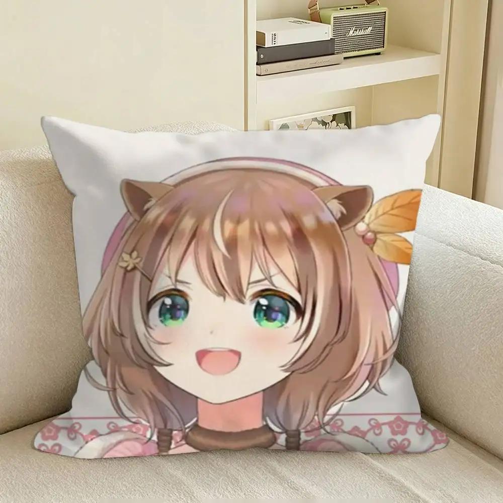 Фото Чехол для диванной подушки Vtuber A-Ayunda Risu от H-Hololive, однотонный, для гостиной, домашний декор, чехол для подушки №3