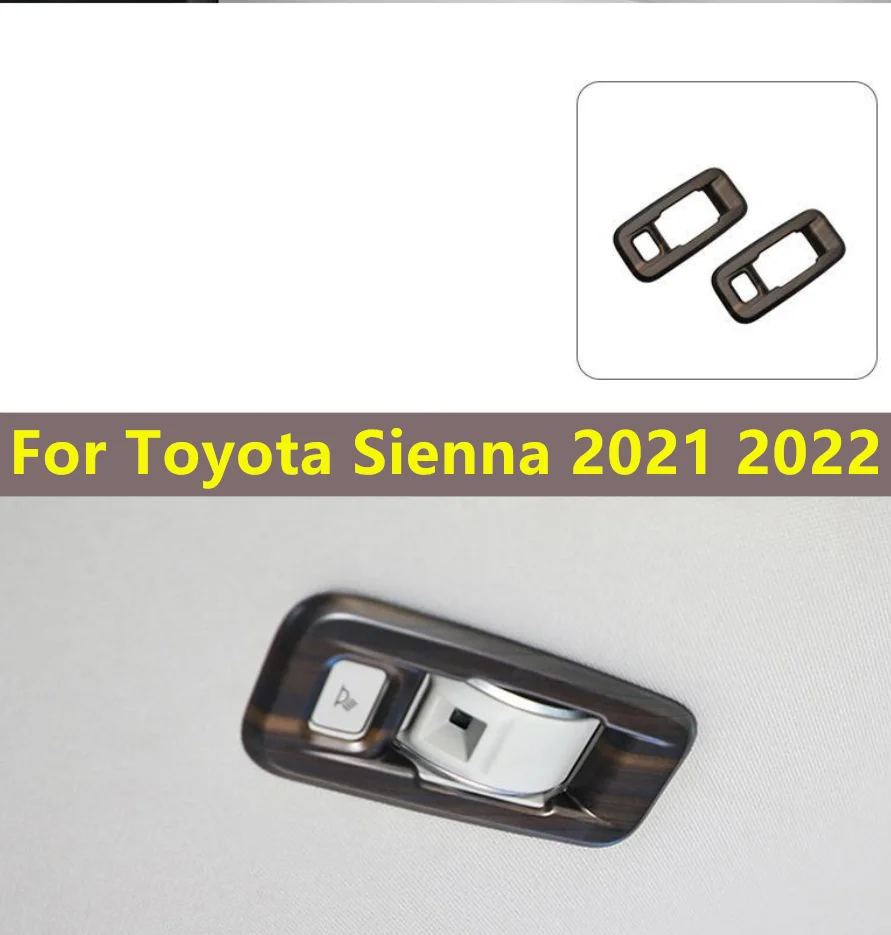 

Wood Grain Interior Rear Reading Light Strip Cover Trim Car Decoration For Toyota Sienna 2021 2022