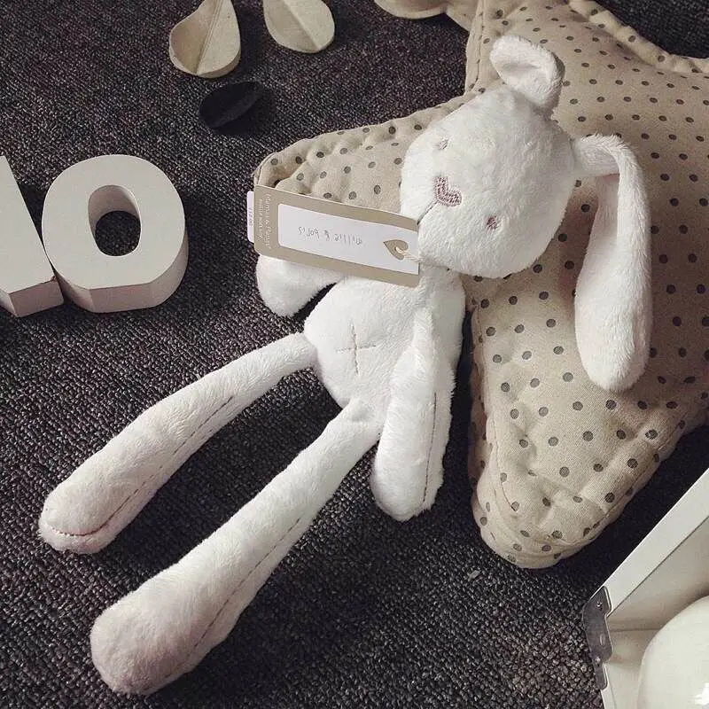 

Cute Crib Stroller Toy Rabbit Bunny Bear Soft Plush Baby Doll Mobile Bed Stroller Child Animal Hanging Ring Ring Color Random