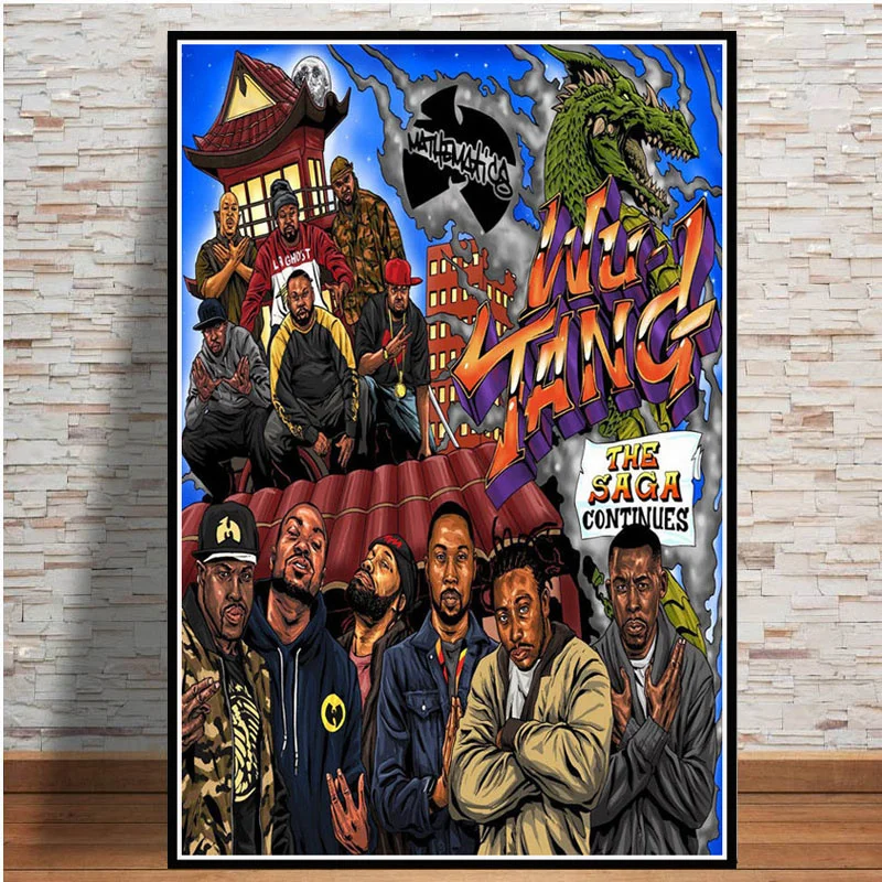 

Wu-tang Clan Wu-tang 36 Chambers Rap Canvas Painting Pictures On The Wall Nordic Decoration Home Decor Cuadro Decorativo
