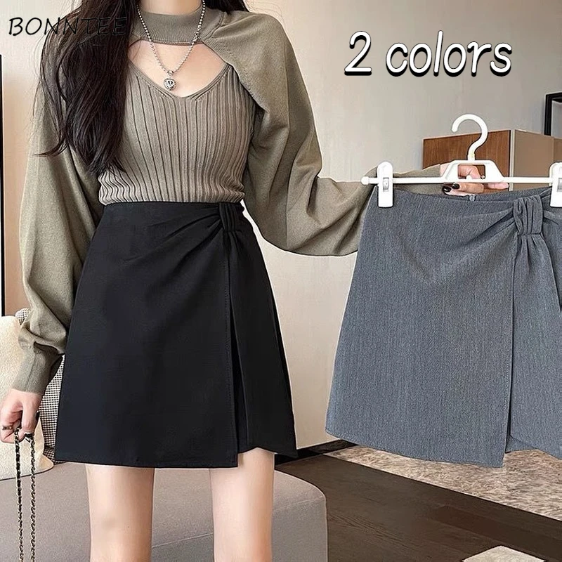 

Skirts Women Asymmetrical Leisure Simple Daily Design Pure Summer Mini Faldas Korean Style Colleges All-match Sweet Elegant Chic