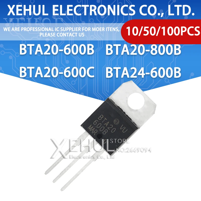 10 шт., планшетофон для телефона, фреза BTA20 BTA24-600B -600C -800B -800C, двусторонний тиристор, прямая вилка TO-220