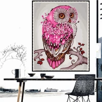 scenic plant owl diy 5d diamond painting full drill square round embroidery mosaic art picture of rhinestones home decor gifts