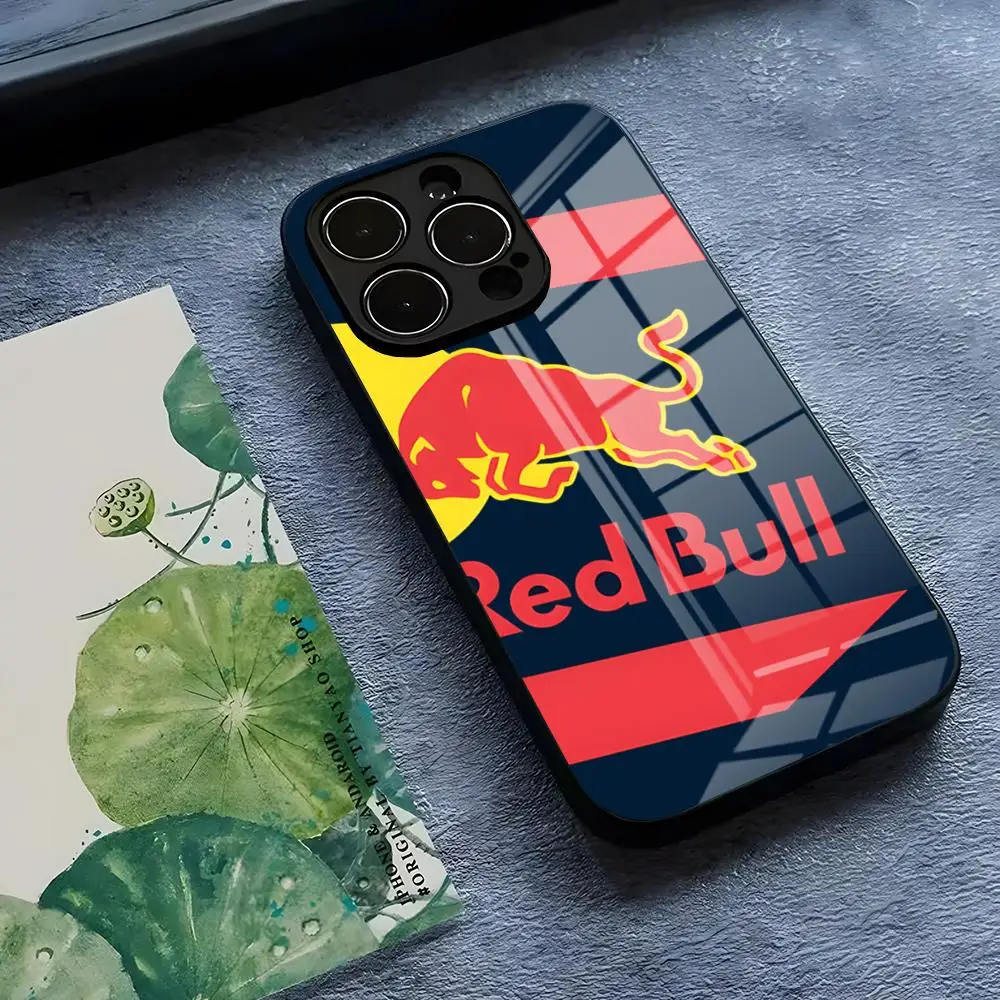 Чехол для телефона Potdemiel-B-Bull Energy Drink RED IPhone 16 15 14 Pro 11 13 12 Mini XS Glass дизайн бухта