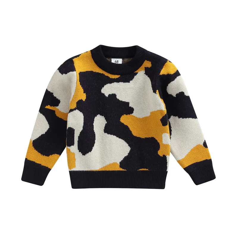 

Baby Boys Girls Sweater Infants Long Sleeve Crew Neck Contrast Color Fall Pullover Coat for Casual Daily Spring Autumn Outerwear