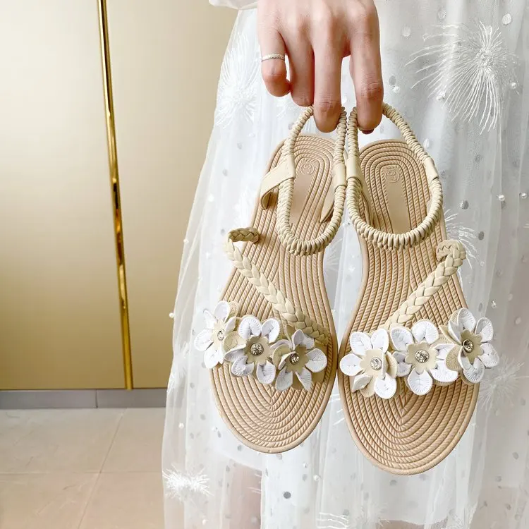 

Women Sandal 2023 Summer Shoes Flat Sandalias Mujer Gladiator Beach Slides Flip Flops