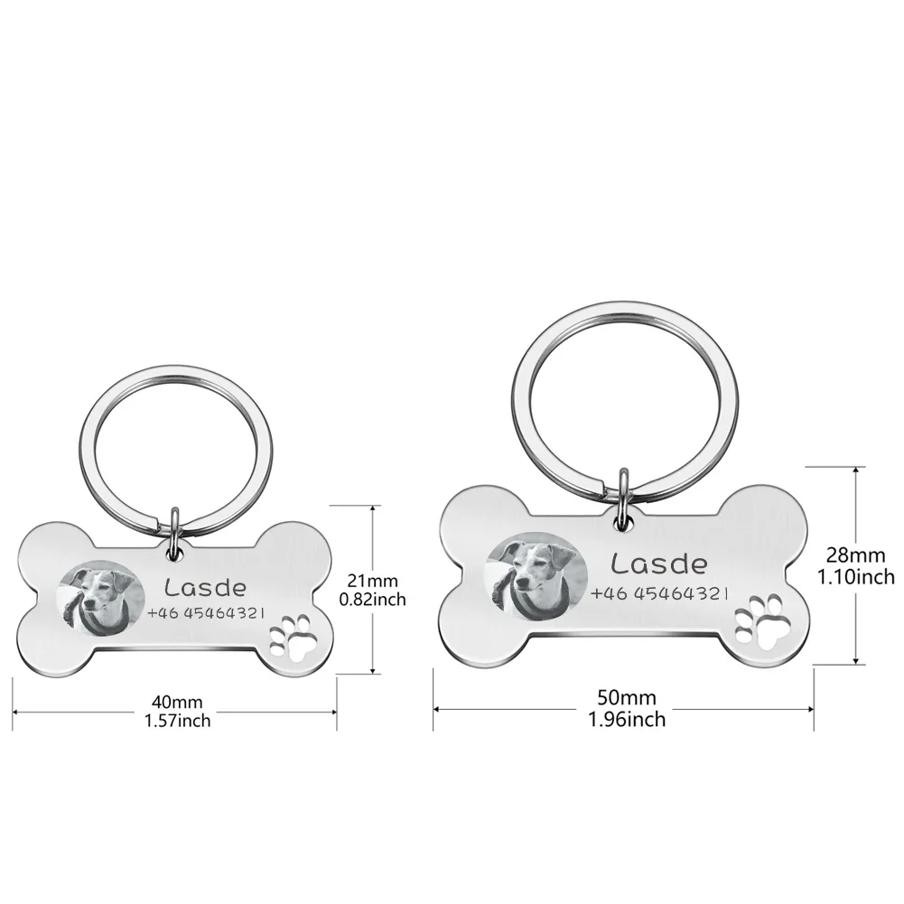 Идентификационная бирка для домашних животных с бесплатной гравировкой