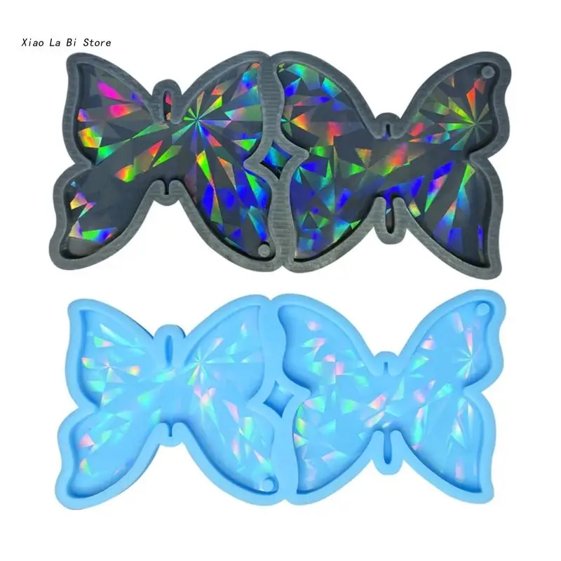 

Блестящие глянцевые силиконовые формы в форме бабочки XXFD, форма для подвесок с тенью, украшения «сделай сам», форма для изготовления ювелир...