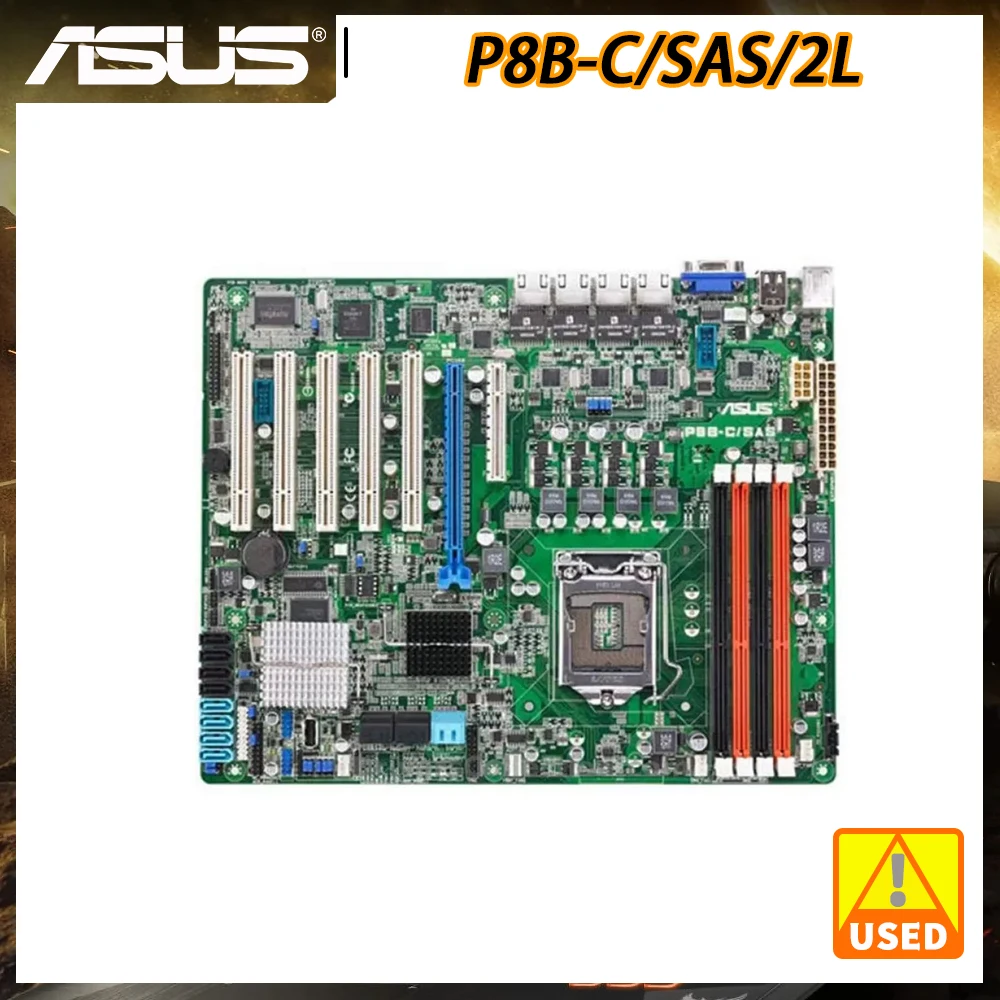 

Материнская плата ASUS P8B-C/SAS/2L 1155 DDR3, материнская плата LGA 1155 с поддержкой процессора Xeon E3, 32 ГБ ОЗУ, разъем SATA3 PCI-E
