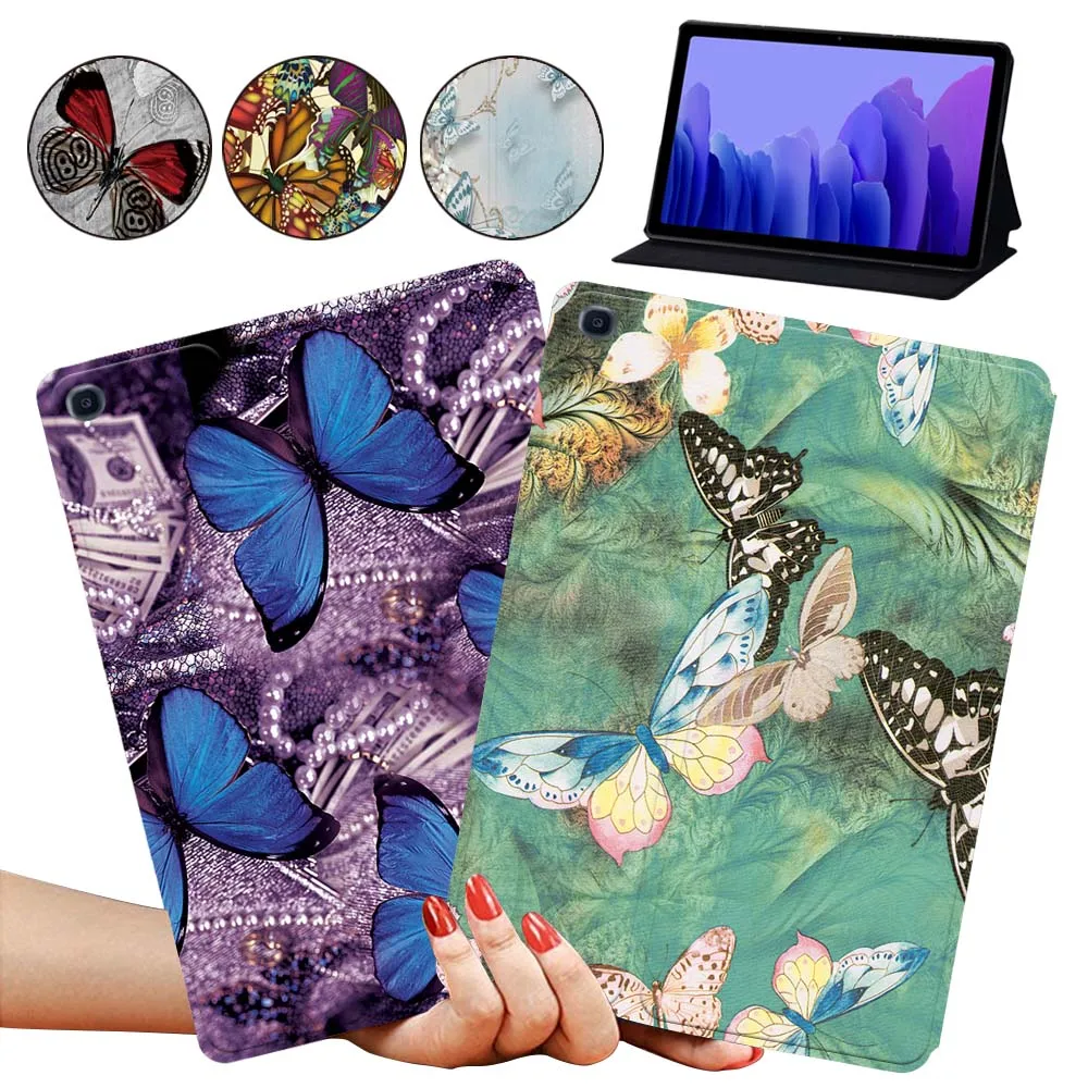 

For Samsung Galaxy Tab ab A8/A7 lite/A6/A 9.7 /A 10.1/A 10.5 /A7 New Cover Case Butterfly Series Leather Flip Tablet Cover Case