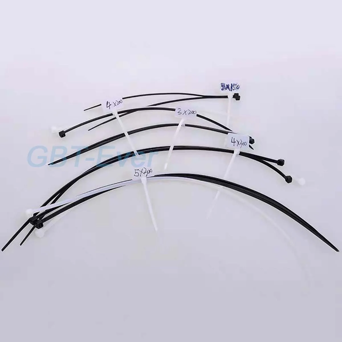 

20/50Pcs Nylon Cable Ties 3x150 3x200 4x200 4x300 5x300mm Adjustable Self-locking Cord Ties Straps Reusable Fastening Loop