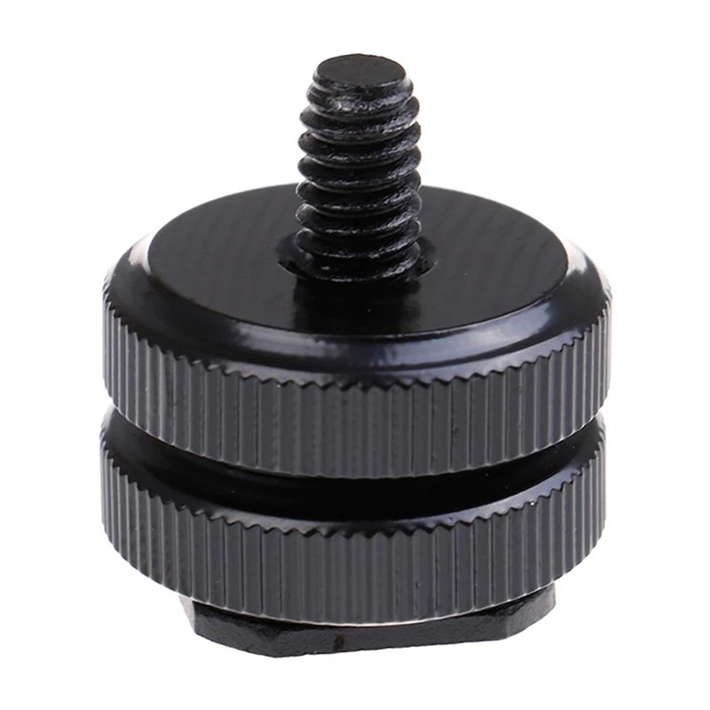 

1/4 Hot Shoe Mount Phone Holder Dual Nut Cold Shoe Adapter Bracket For DSLR Camera For GoPro Hero Accessories