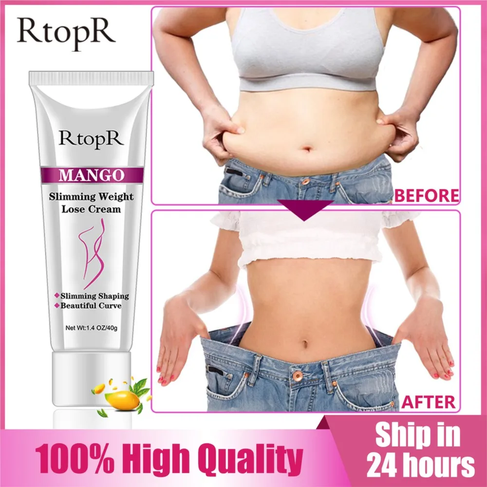 

RtopR Mango Slimming Weight Lose Body Cream Removal Fat Burning Shaping Create Beautiful Curve Firming Cellulite Anti Winkle 40g