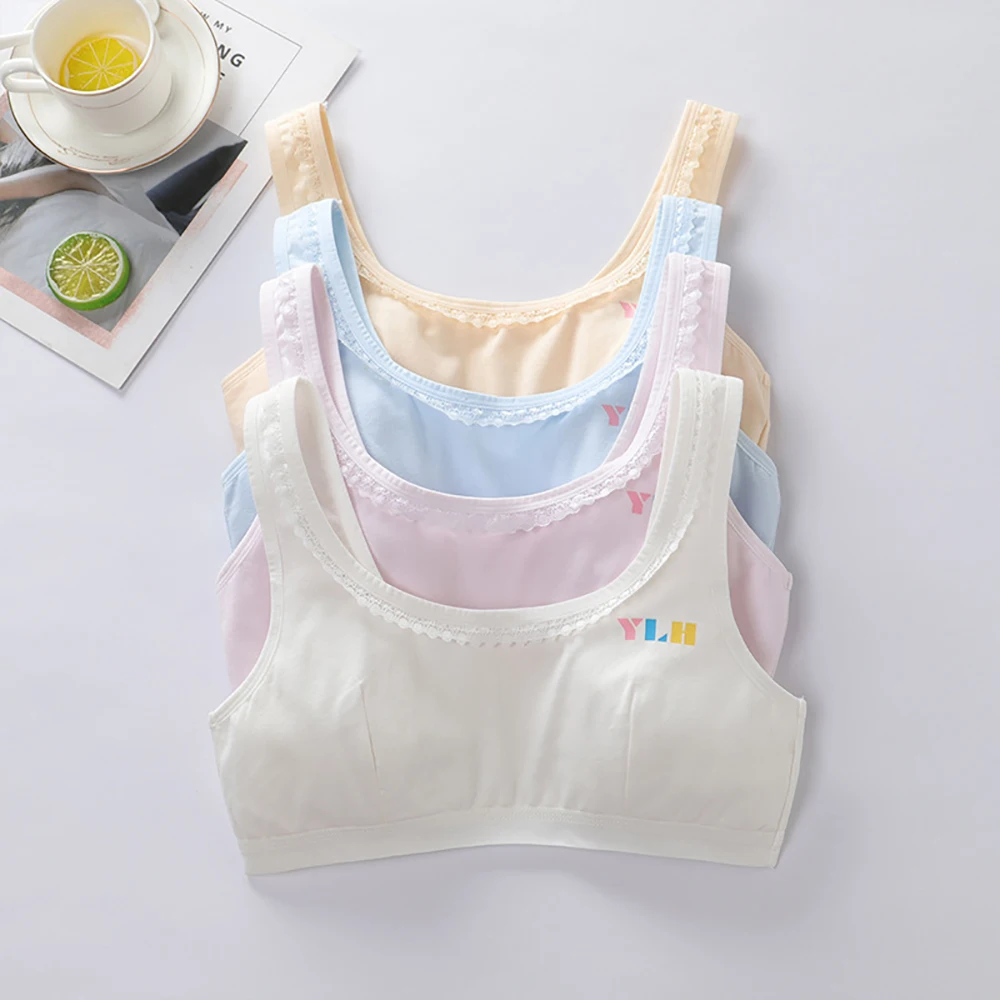 

No Rims Female Beautiful Back Daily Cotton Comfortable Soft Underwear Bra Gather One Size Cute Solid Color No Trace Breathable