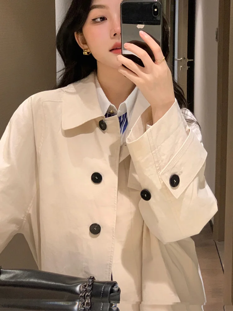 Autumn and Winter 2024 New Trench coat Outerwear Women Mid-Length This Year Popular Small Korean Series Japan fashion British...