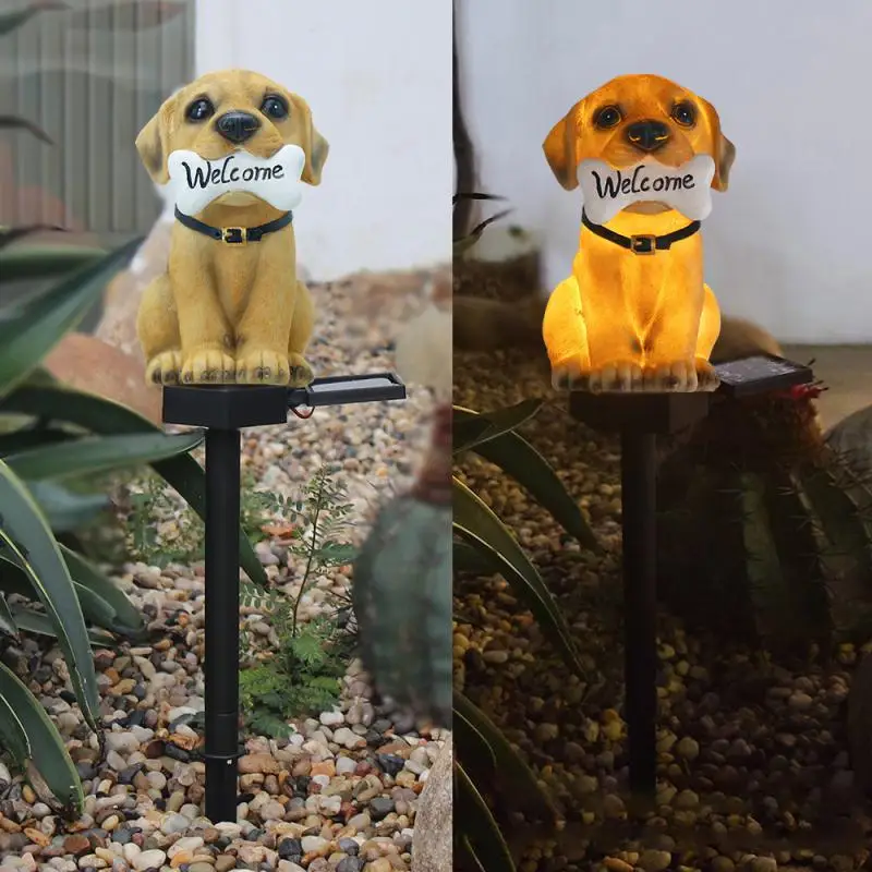 

Cross-Border LED Solar Dog Lawn Lamp Cartoon Welcome Sign Courtyard Outdoor Waterproof IP55 Garden Decorative Landscape Lamp