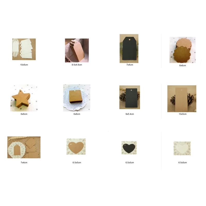 

Kraft Gift Tags Cardboard Blank Wedding Party Paper Tag Price Label bookmark Craft Decor Hang Tag 100pcs/lot