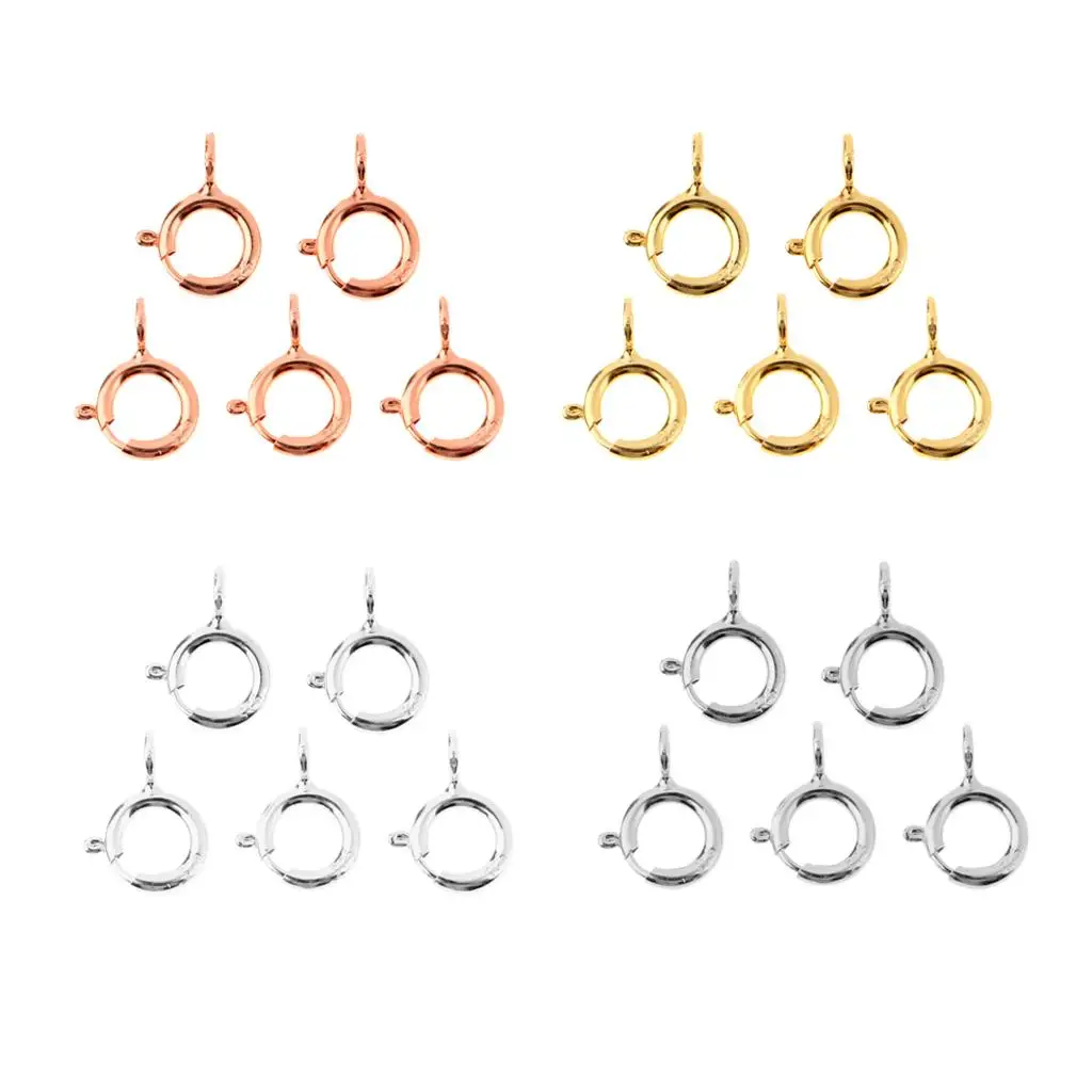 

Pack Of 5 Spring Clasps Rings 925 Sterling Jewellery Findings Repair