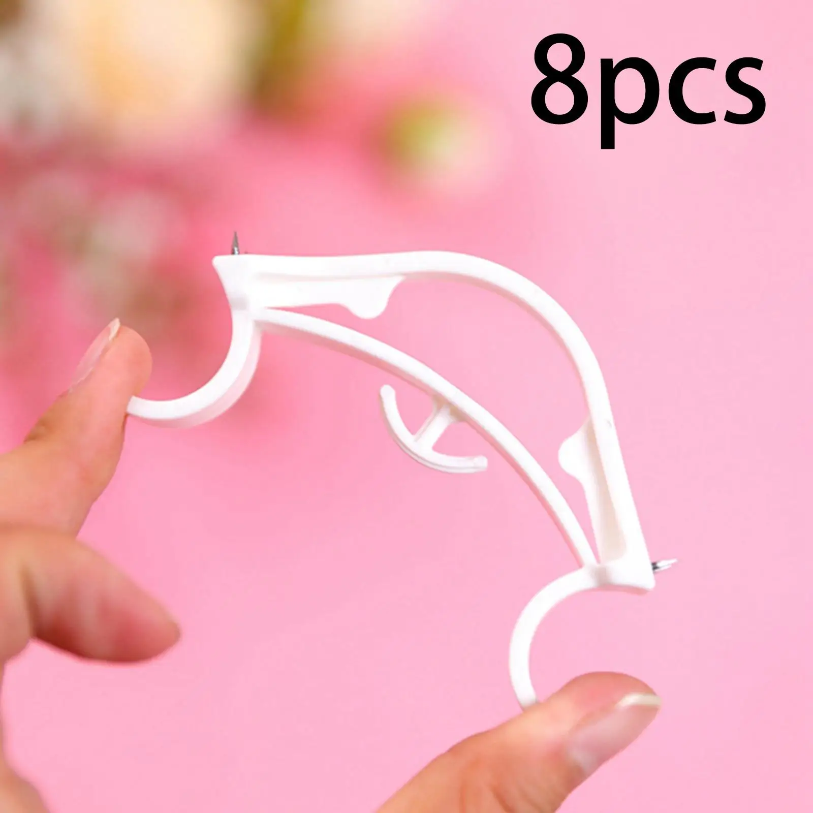 

8 Pieces Wall Elastic Hook Reusable Balloon Clips Holder, Wall Ceiling Mounted Hooks Utility Hooks for Balloons Bunting Hanger