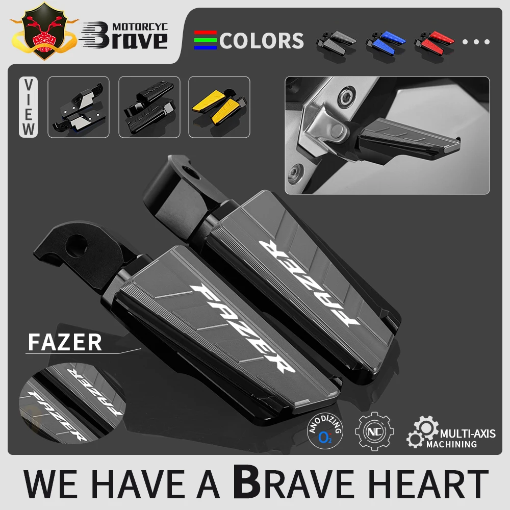 

For Yamaha FZ6 FAZER FZ1 FZ25 FZ6 FZ8 FAZER FZ 6 Footpegs Rider Pedal Motorcycle Accessories CNC Rear Pedal Passenger Footrest