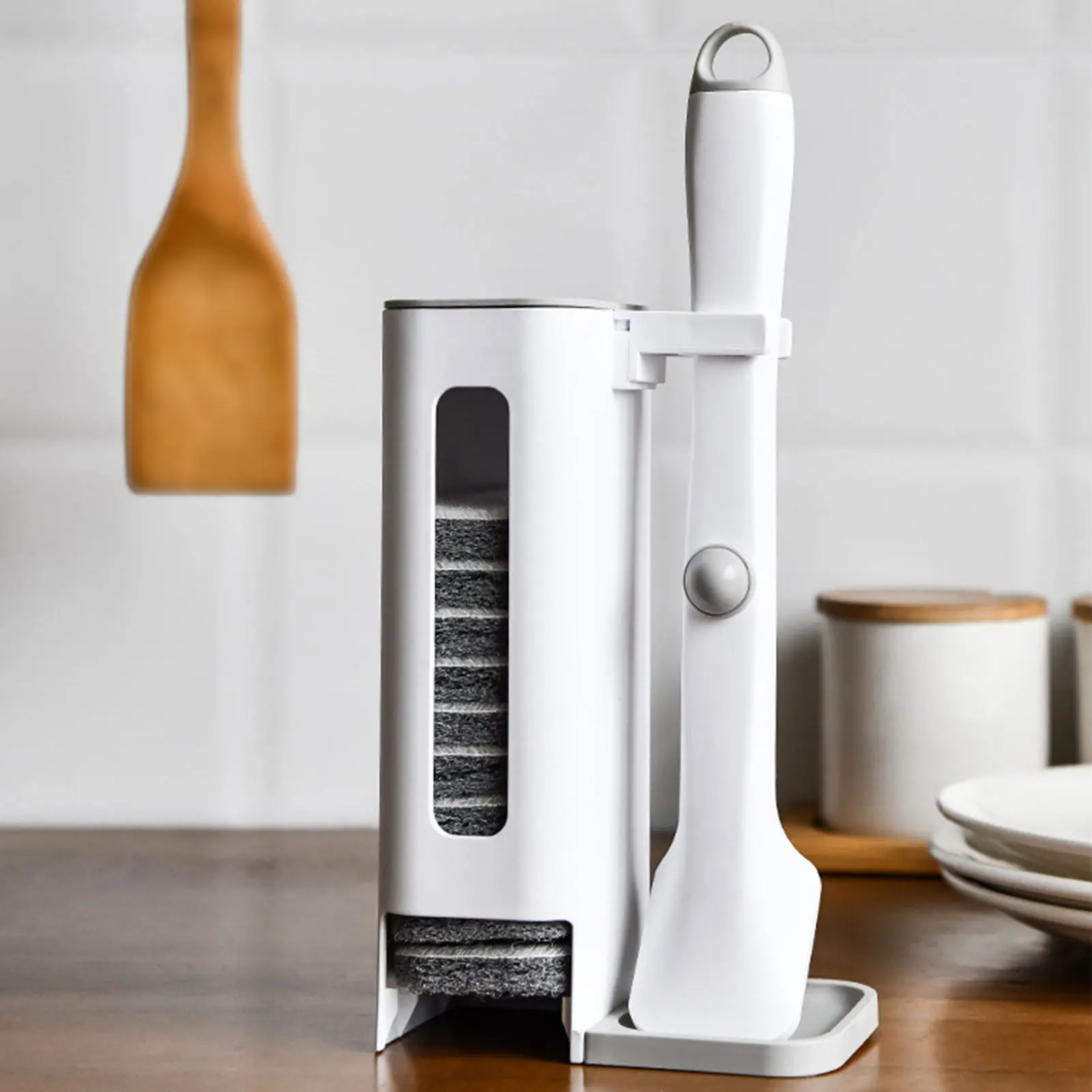 

Набор щеток для мыла с дозатором, кухонный скребок с 10 сменными насадками