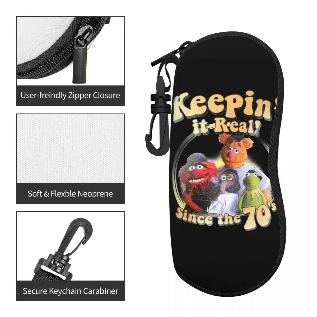 Muppets Show Keepin It Real Графический футляр для очков Легкий ящик хранения Контейнер с