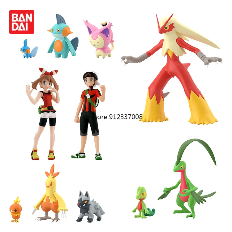 

Bandai Genuine Gachapon Capsule Candy Toy Pokemon Hoenn Region Treecko Sceptile Blaziken Mudkip Figure Collection