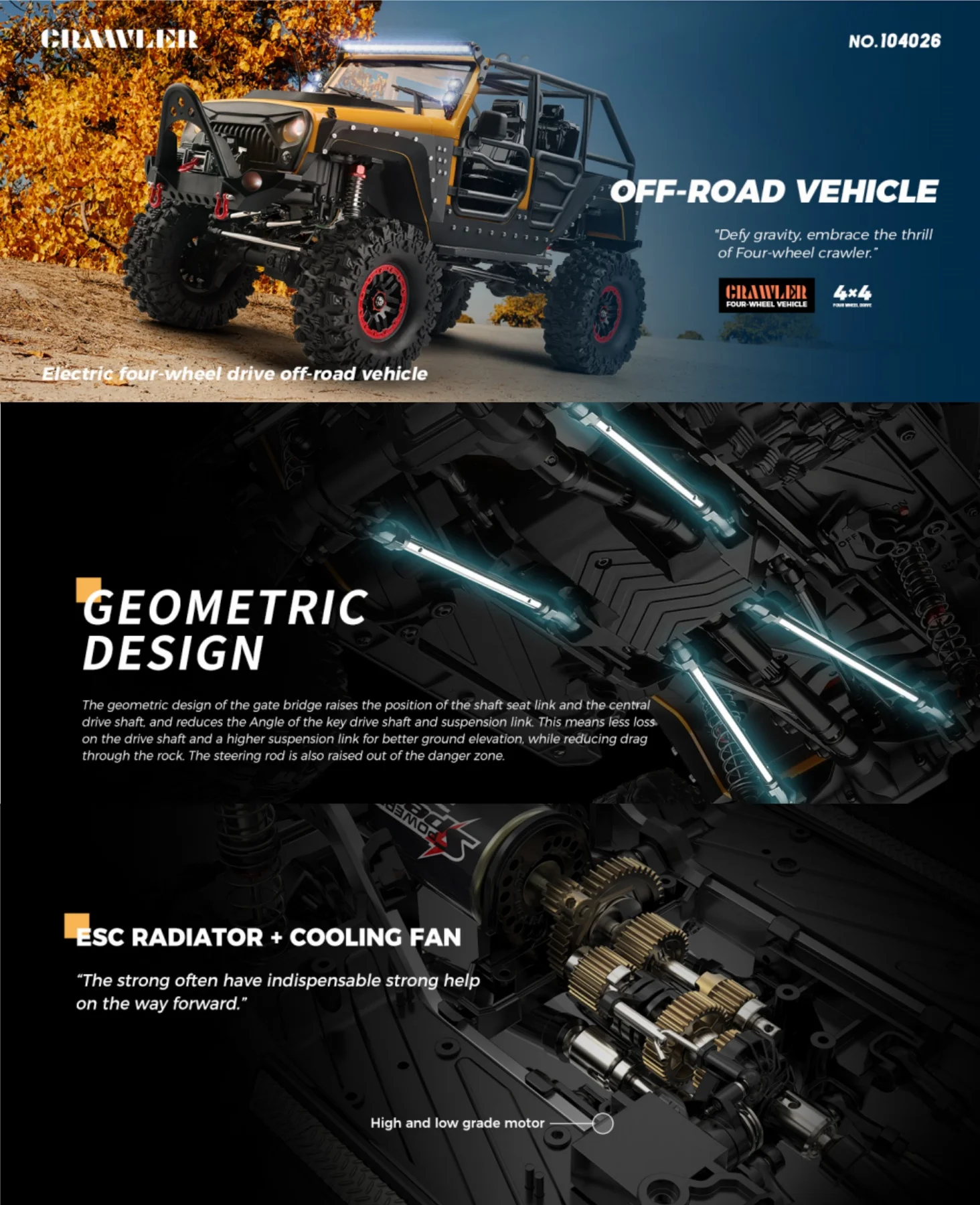 1:10 Пульт дистанционного управления Wltoys 104026 4wd с электрической лебедкой реплика