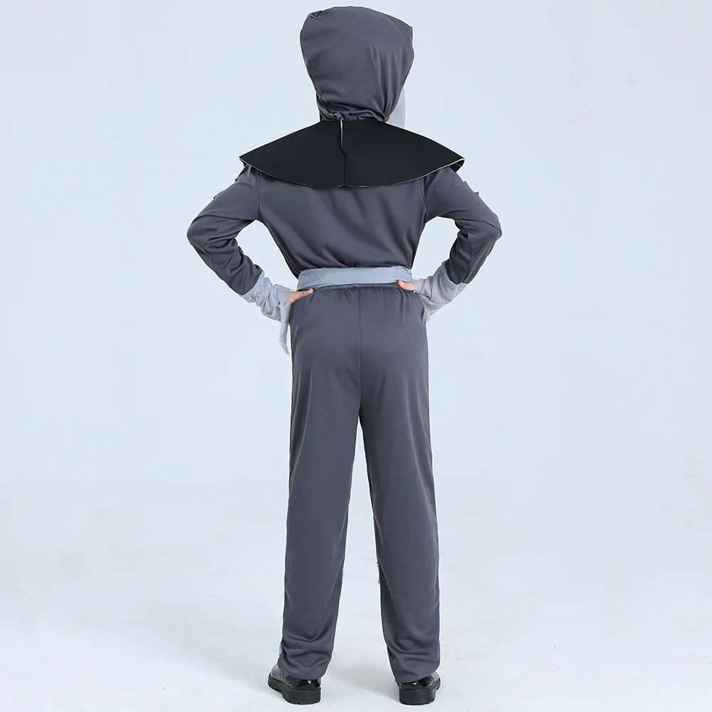 Scary Zombie Ninja Costume Cosplay Halloween Costume for Kids