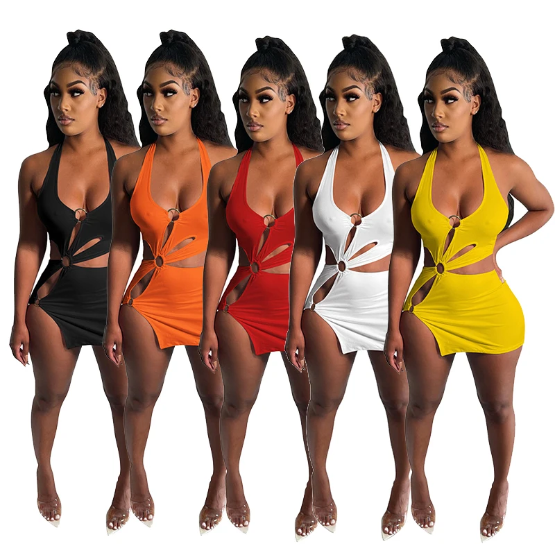 

Мини-платье-футляр с V-образным вырезом, без рукавов