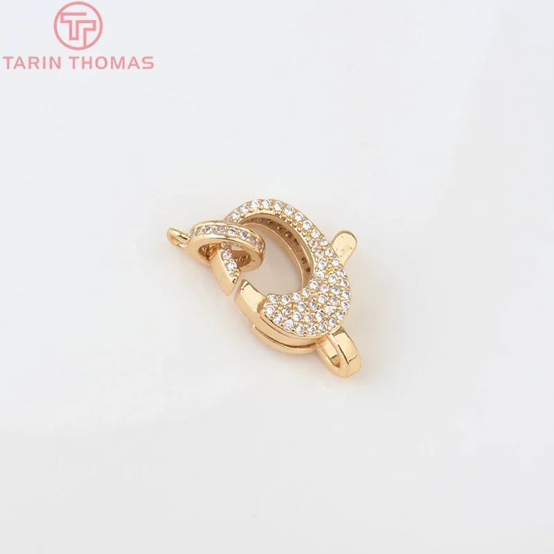 (3308) 1 шт. 11x28 мм 24-каратное золото латунь с цирконом ожерелье браслет